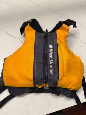 Kids West Marine Life Jacket PFD - Yellow/Gray